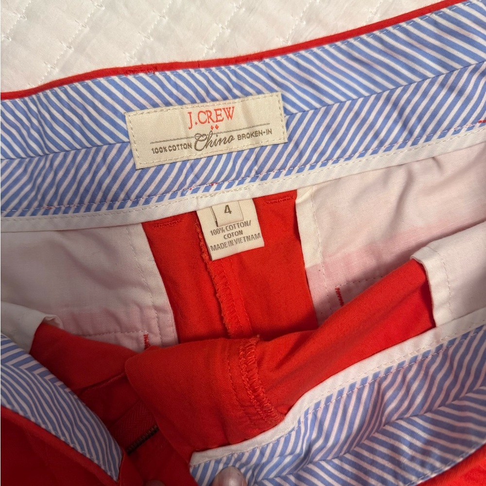 J. Crew Red Shorts